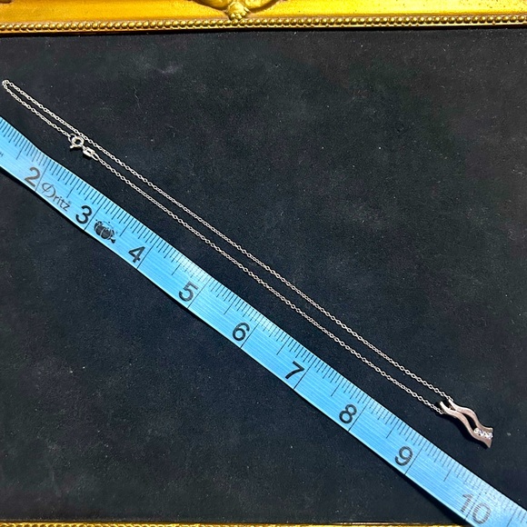 Sterling Silver & Cubic Zirconia Crystal Pendant w/ Chain - Picture 3 of 4